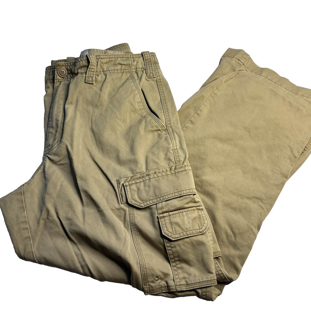 Eddie Bauer Cargo Outdoor Utility Khaki Pants Men 38X 32 Work Outdoor‎